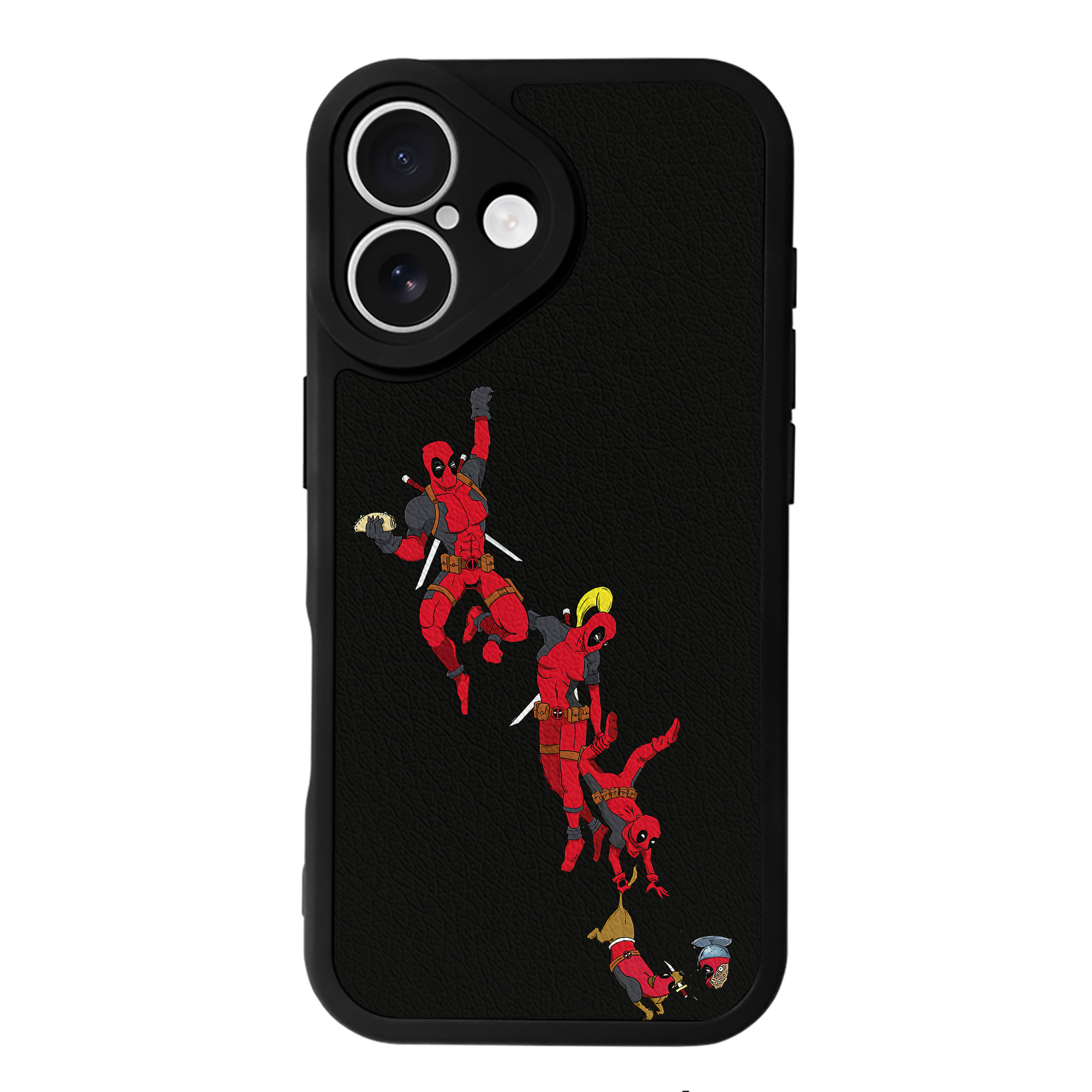 （画像用） Deadpool デッドプール 【iPhone 16シリーズ対応】シリコンスマホケース（レザー調） 材質：シリコン
